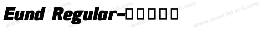 Eund Regular字体转换